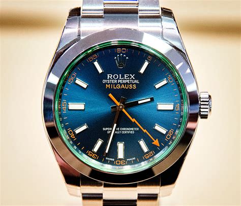 prix rolex milgauss bleue|Rolex Milgauss blue.